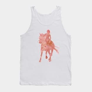 Girl Horse Rider Watercolor Sport Gift Tank Top